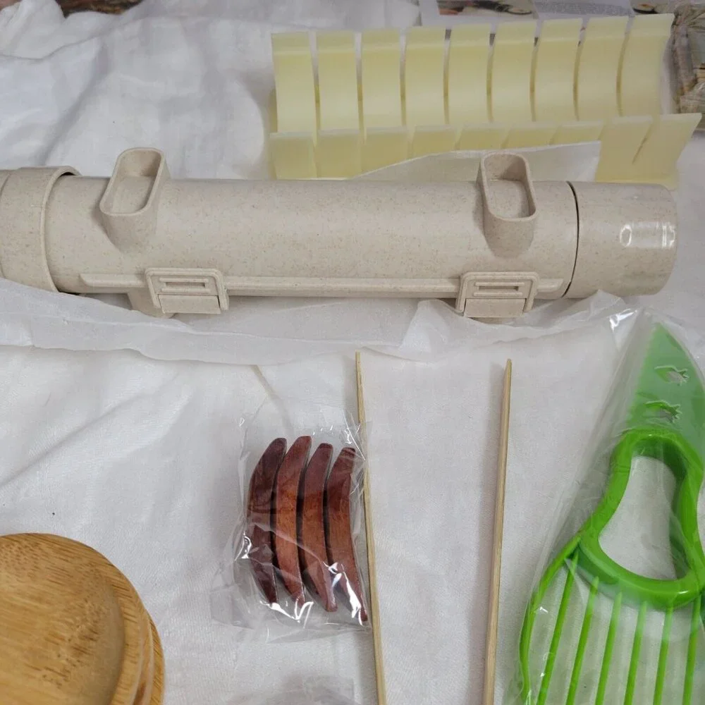 NEW DIY Sushi Making Kit bamboo slicer kitchen tool SET UNUSED cooking kitchen